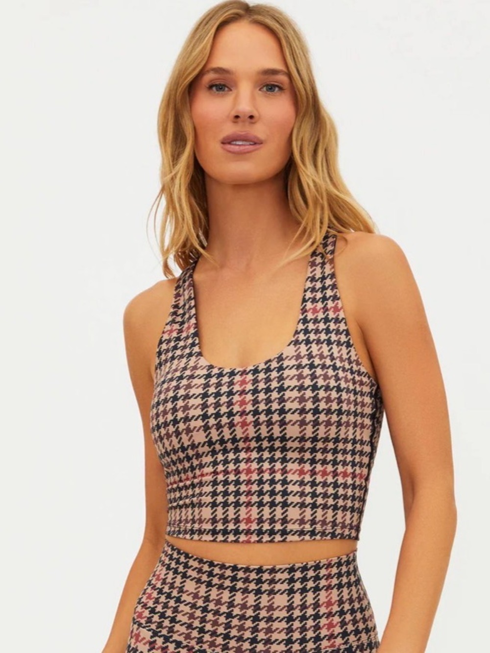 Beach Riot Yara Top Midnight Houndstooth Size S